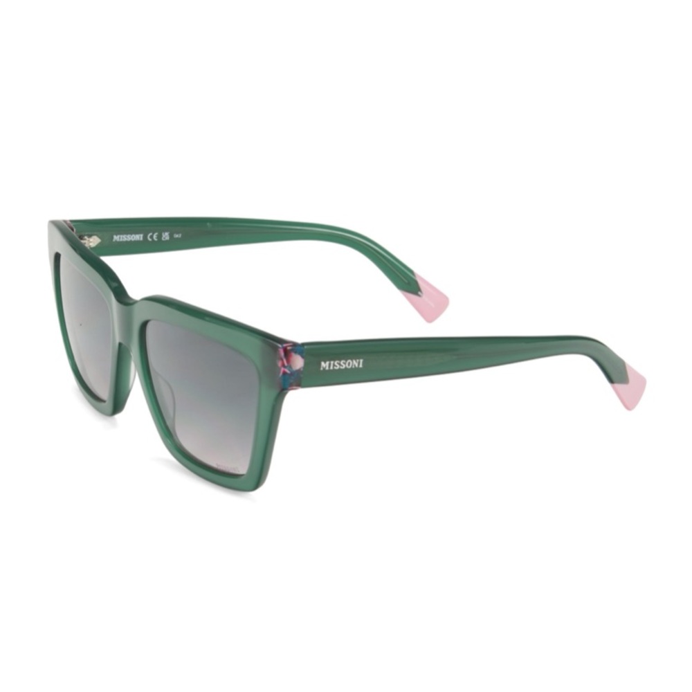 NWT Missoni Green 55mm Square Sunglasses